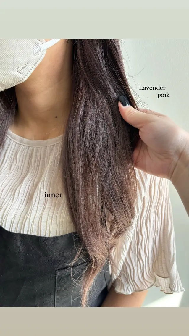 ロング カラー 飯岡 セナのヘアスタイル