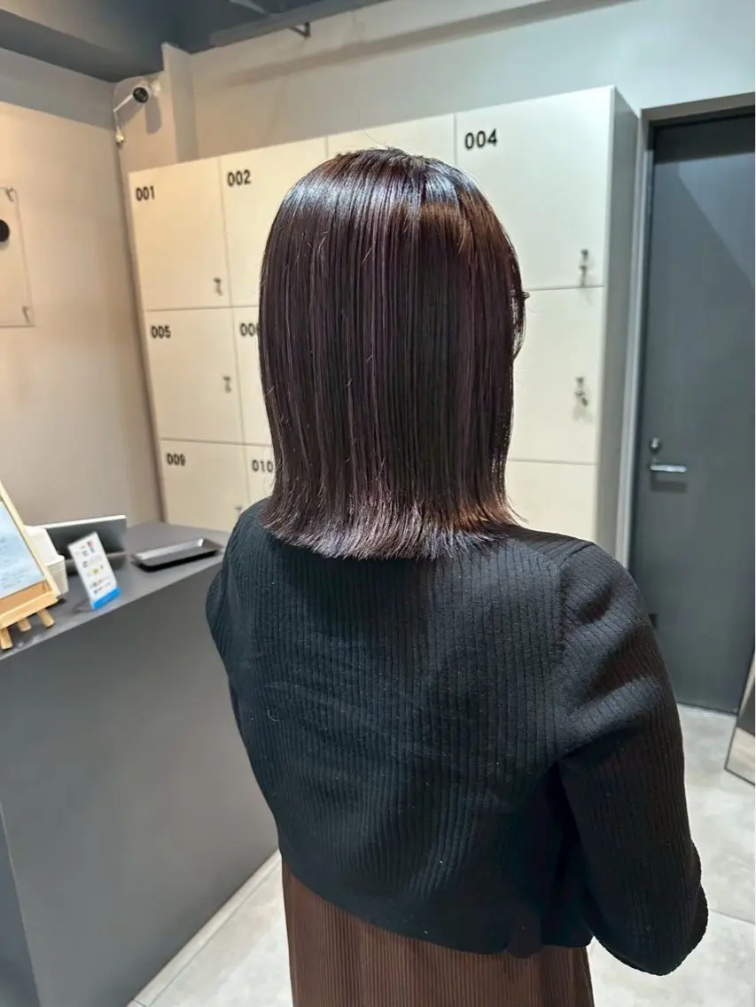 ミディアム カラー カット ヘアカラー トリートメント ブリーチなし 暖色カラー/井上あいのヘアスタイル
