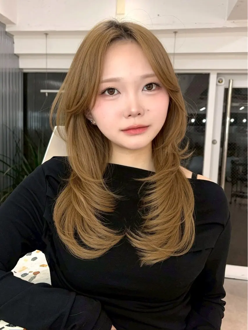 セミロング 無料カットモデル募集 ONYX 表参道のヘアスタイル