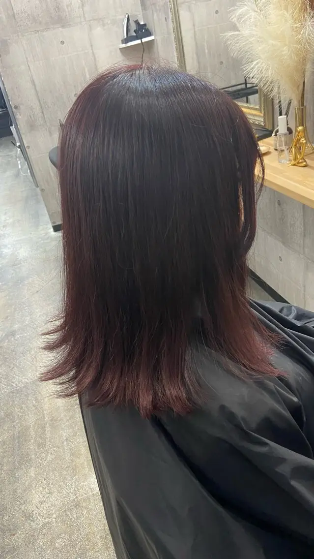 ミディアム カラー カット ヘアカラー トリートメント Sunny side 大名 RIOのヘアスタイル