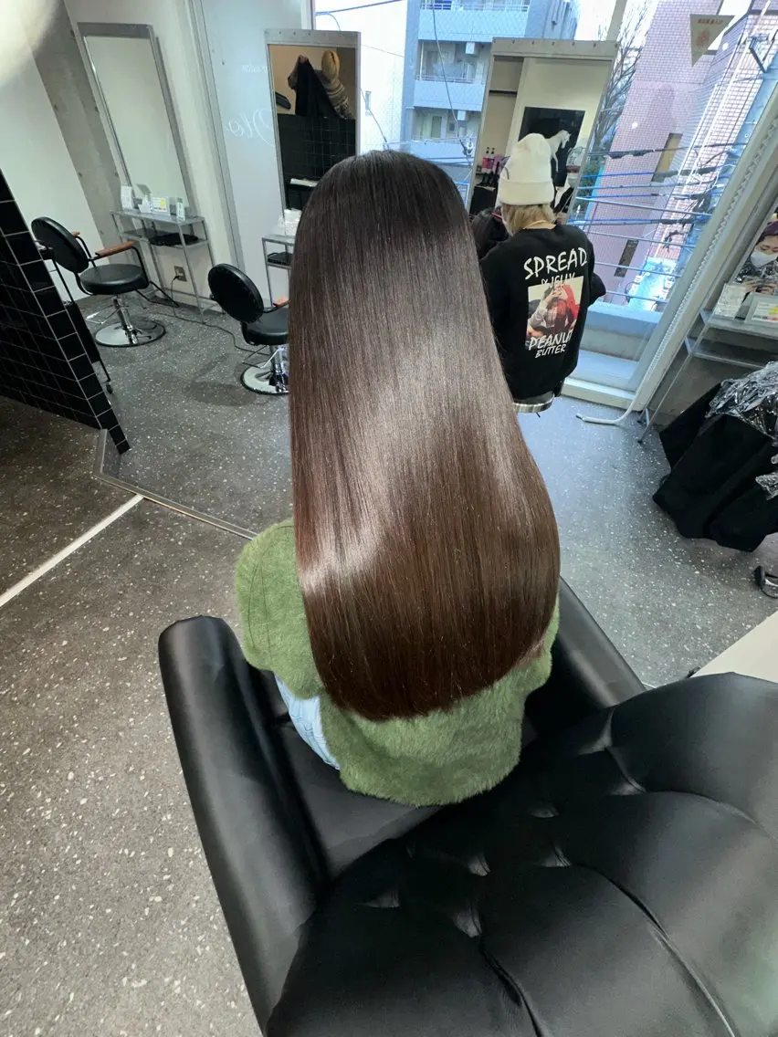ロング パーマ カット 縮毛矯正 トリートメント 髪質改善⭐️縮毛矯正 中野⭐️Rinaのヘアスタイル
