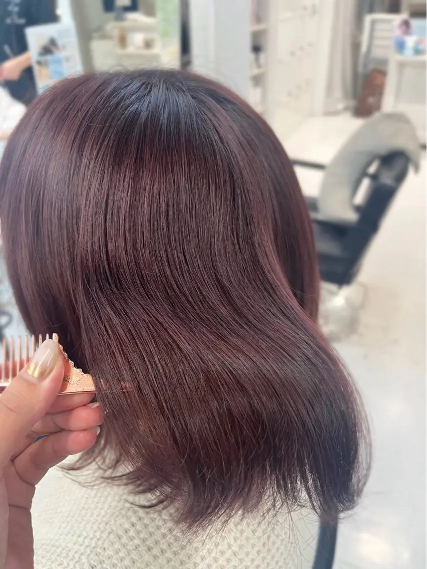 ミディアム カラー ヘアカラー 🎀モデル募集中 ／nacha🎀のヘアスタイル
