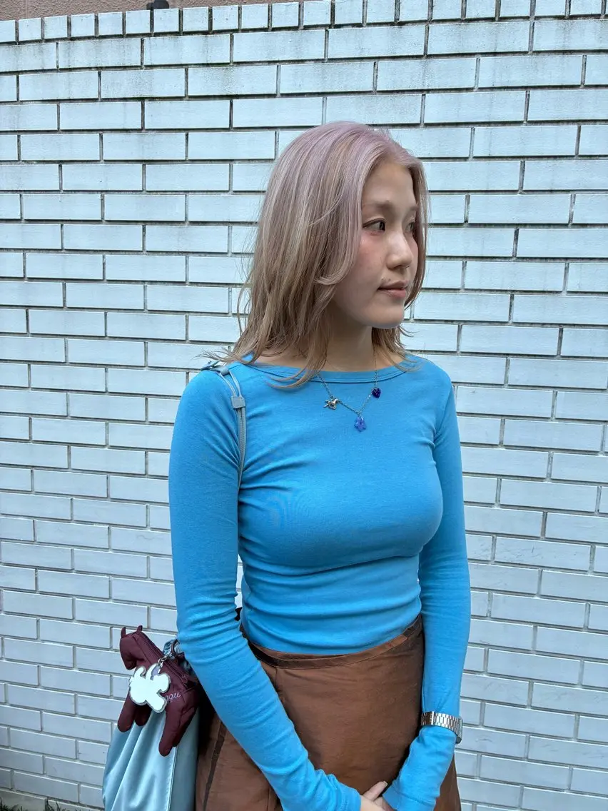ロング カラー ベージュカラー ブリーチ 透明感カラー ブリーチなしカラー 髪質改善 カット ヘアカラー パーソナルカラー ⚜️骨格似合わせ🟢のヘアスタイル