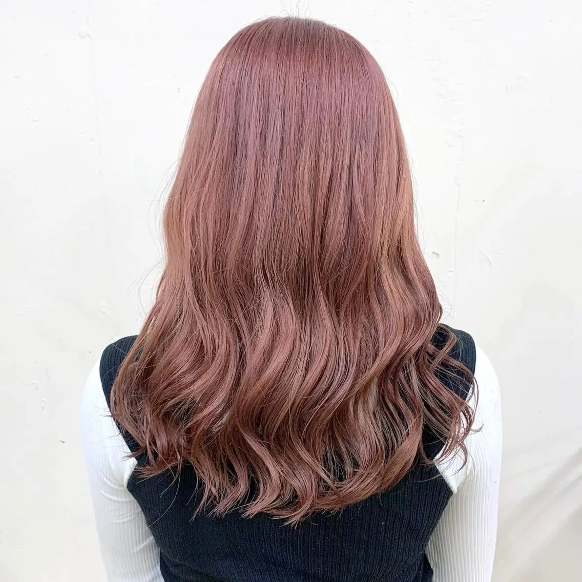 ロング カラー ベージュカラー ピンクカラー ピンクベージュ ヘアカラー トリートメント ヘッドスパ 🍒韓国暖色ヘア NO.1🍒🪽のヘアスタイル