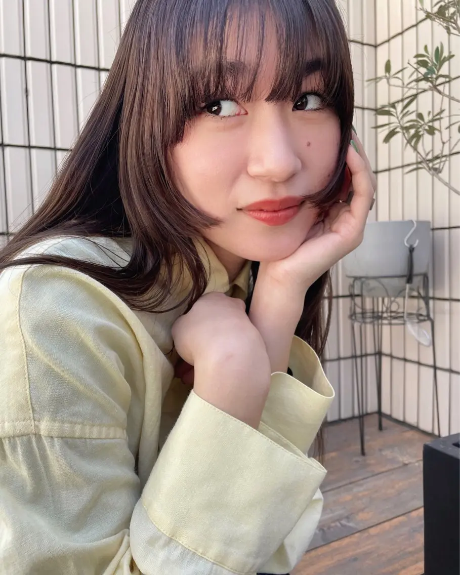 ロング カラー パーマ カット ヘアカラー トリートメント 表参道🌿赤み消し カラー/チナツのヘアスタイル