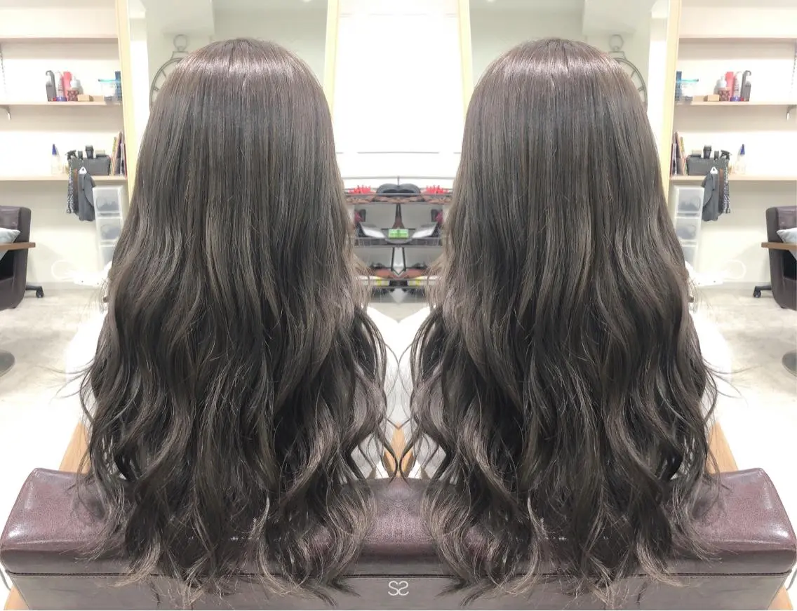 セミロング カラー ダークグレー ダークグレージュ グレージュ 【eimee】 店長✂️TAKUMAのヘアスタイル