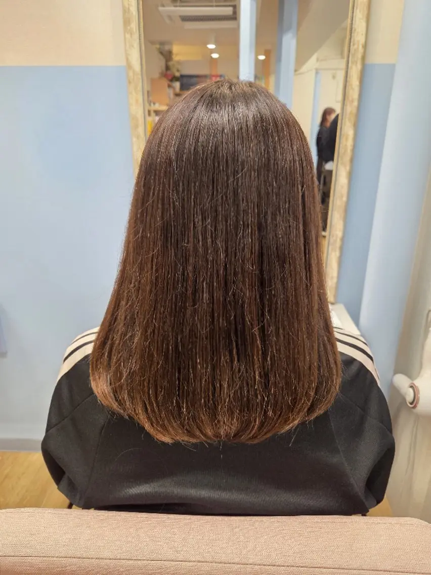 ミディアム カラー カット ヘアカラー のむら りさのヘアスタイル