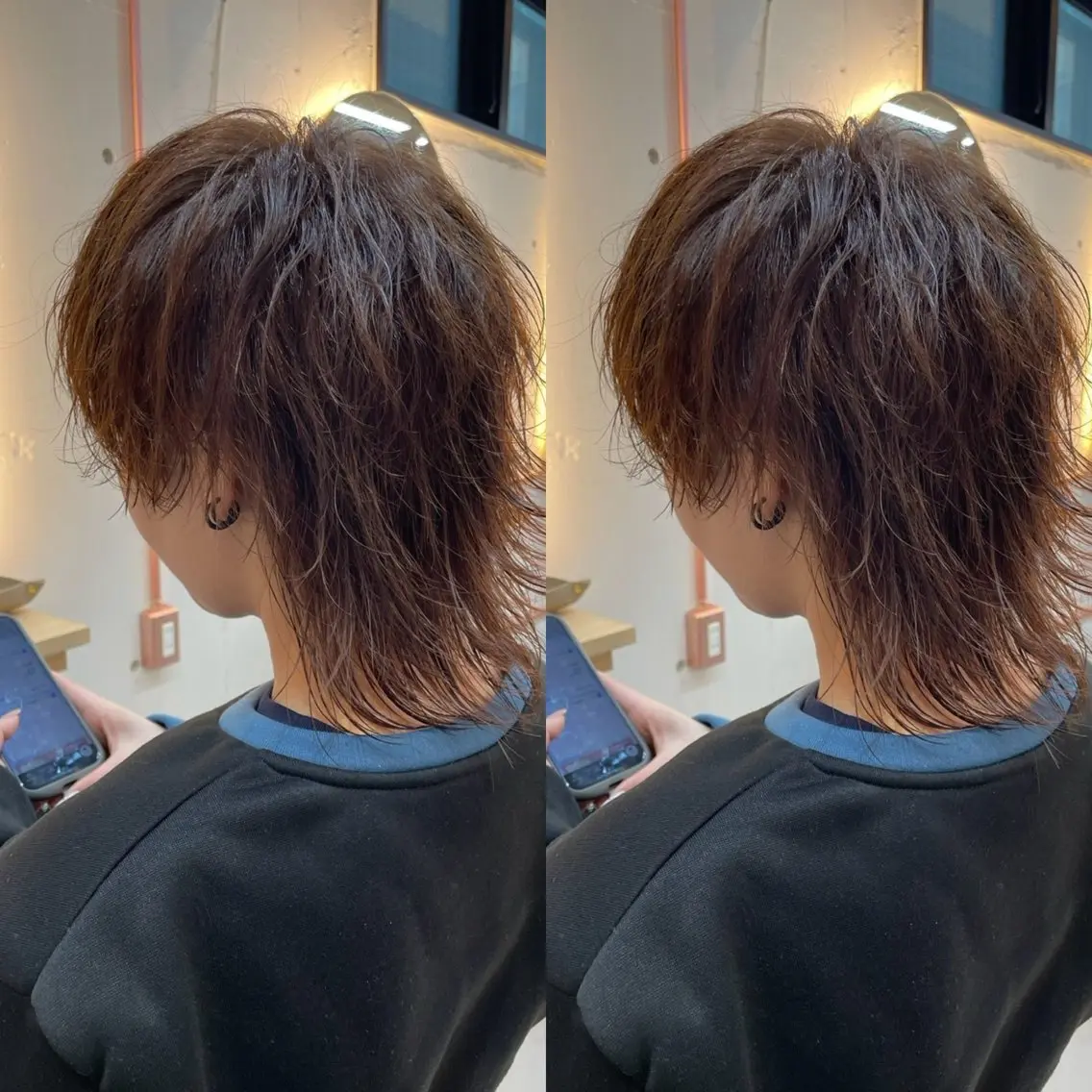 カラー メンズ メンズウルフカット ブラウンカラー ウルフカット ヘアカラー カットモデル募集🍒 りおのヘアスタイル