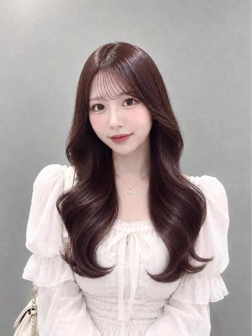 ロング カラー ブラウンカラー ラベンダーカラー ヘアカラー トリートメント girly上品ヘア 🎀/ベージュikuのヘアスタイル