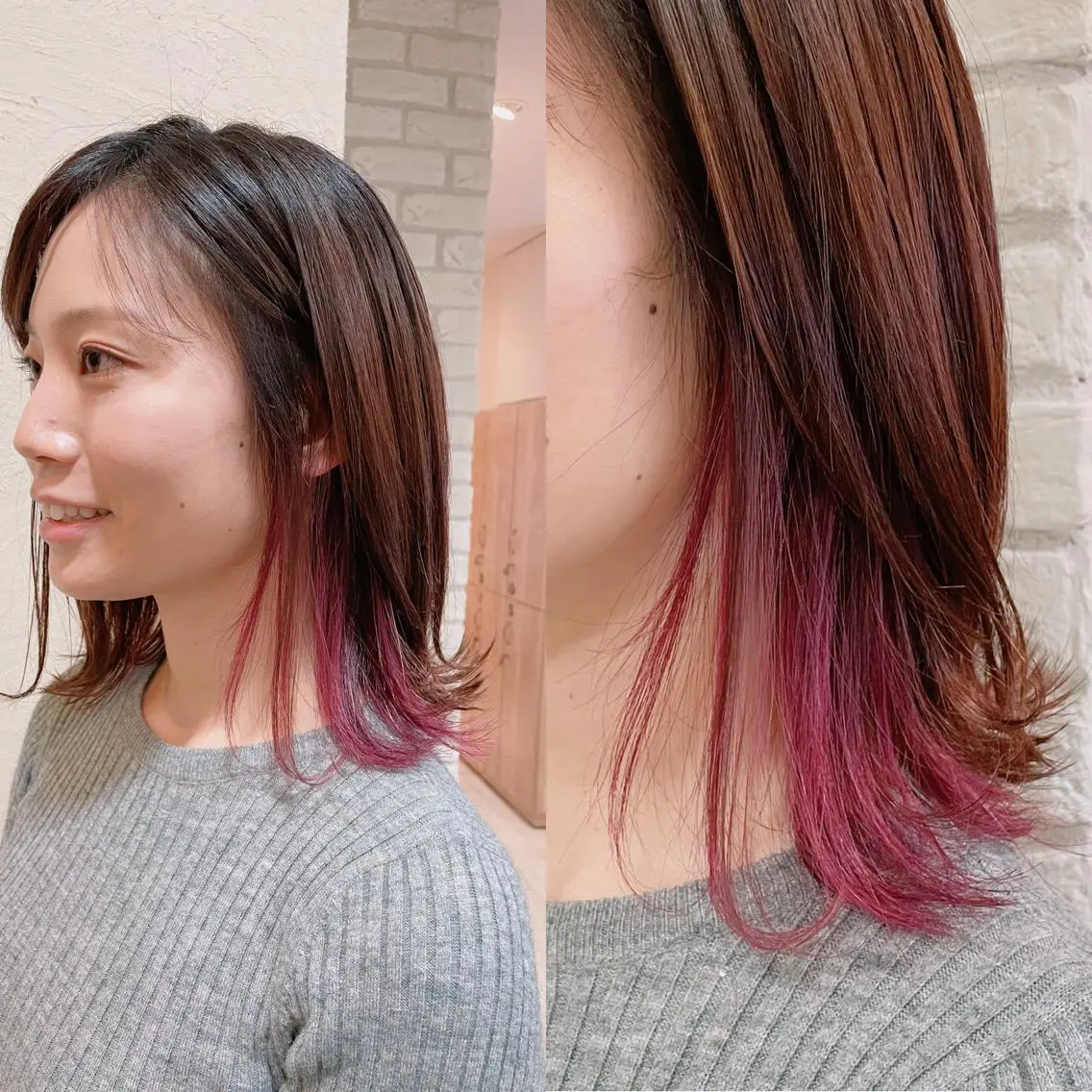 ミディアム カラー インナーカラー カット ヘアカラー トリートメント 清水 有実子のヘアスタイル