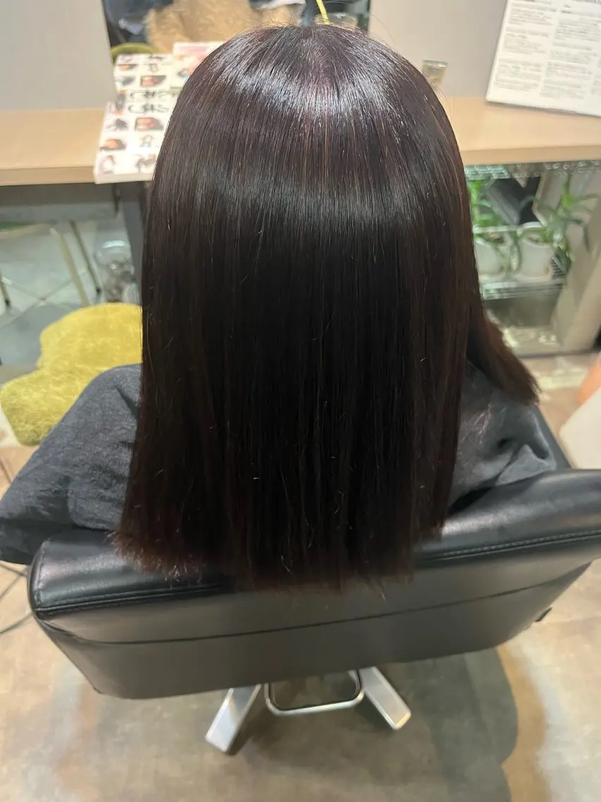 ミディアム ハイライト ヘアカラー 松倉 沙奈のヘアスタイル