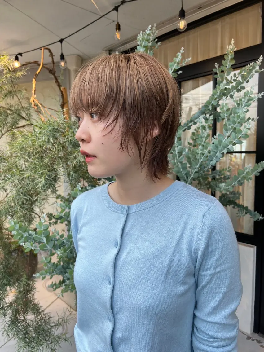 ショート カラー ベージュカラー 和泉市フルール 古賀　薫のヘアスタイル