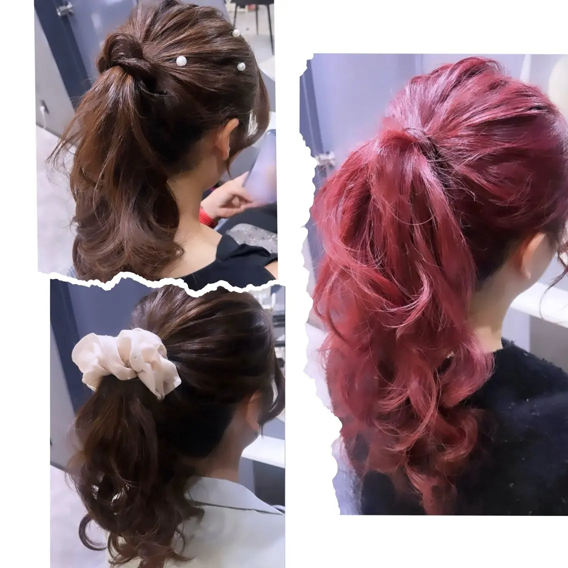 ロング ヘアアレンジ ポニーテール 撮影モデル hairset salonのヘアスタイル