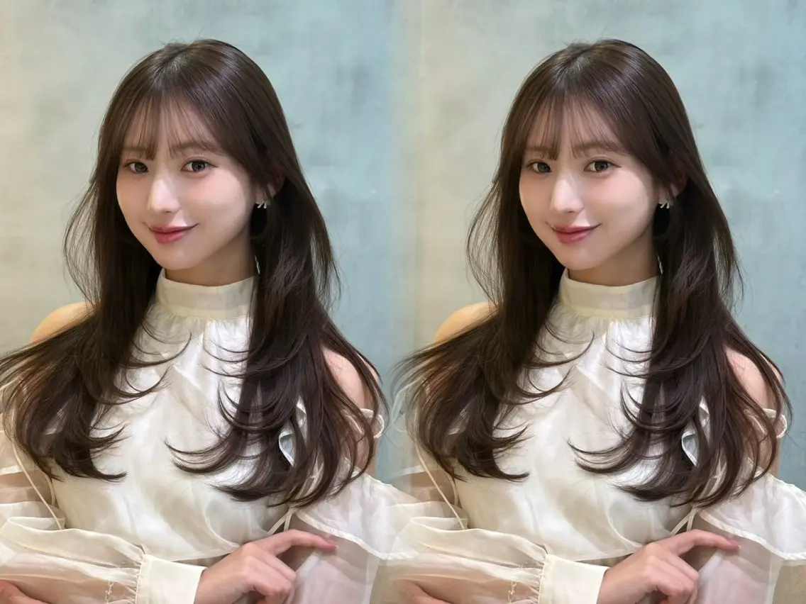 ロング カラー カット ヘアカラー トリートメント 🦋韓国風レイヤー/ 艶髪矯正🦋凛太郎のヘアスタイル