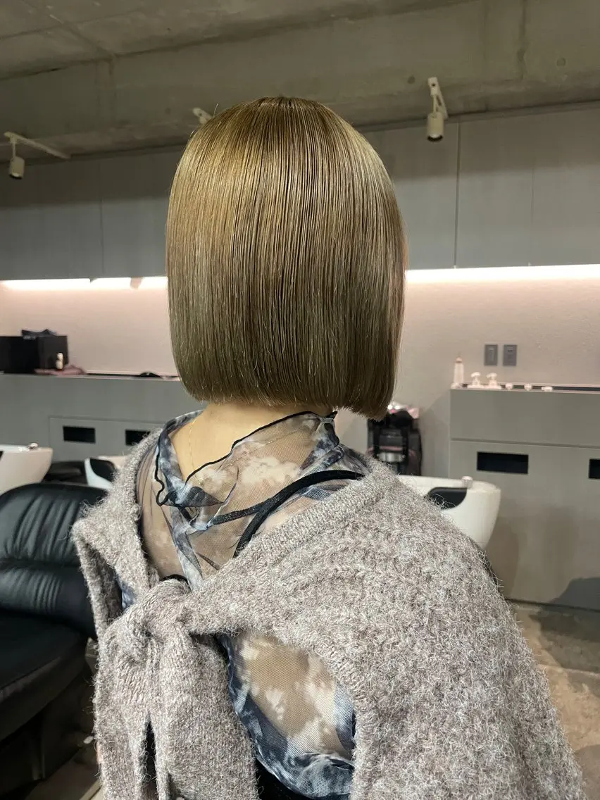 ミディアム カラー カット ヘアカラー トリートメント 表参道🌿赤み消し カラー/チナツのヘアスタイル