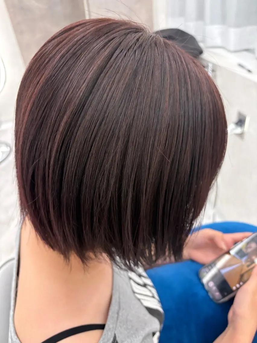 カラー ブラウンカラー カシス レッドカラー ヘアカラー トリートメント 艶髪/愛されカラー natsuのヘアスタイル