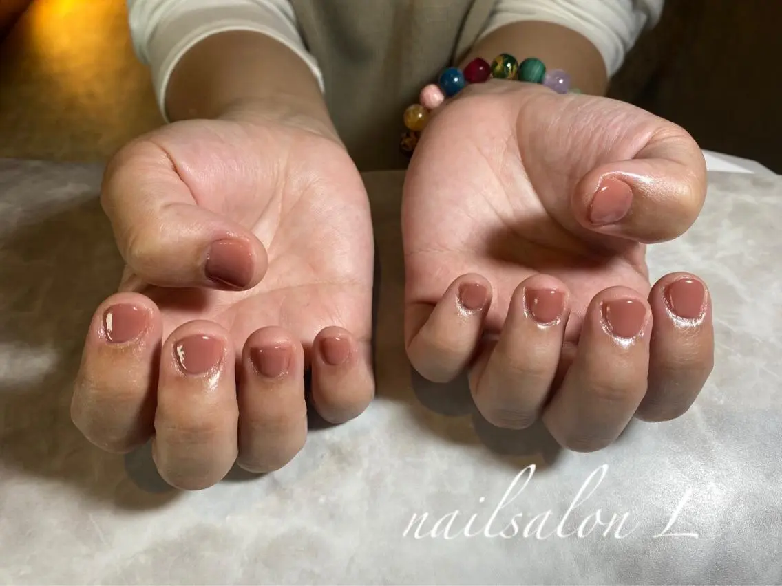 ネイル ジェルネイル キラキラネイル パラジェル シンプルネイル ハンドネイル NAILSALON Ｌのネイルデザイン