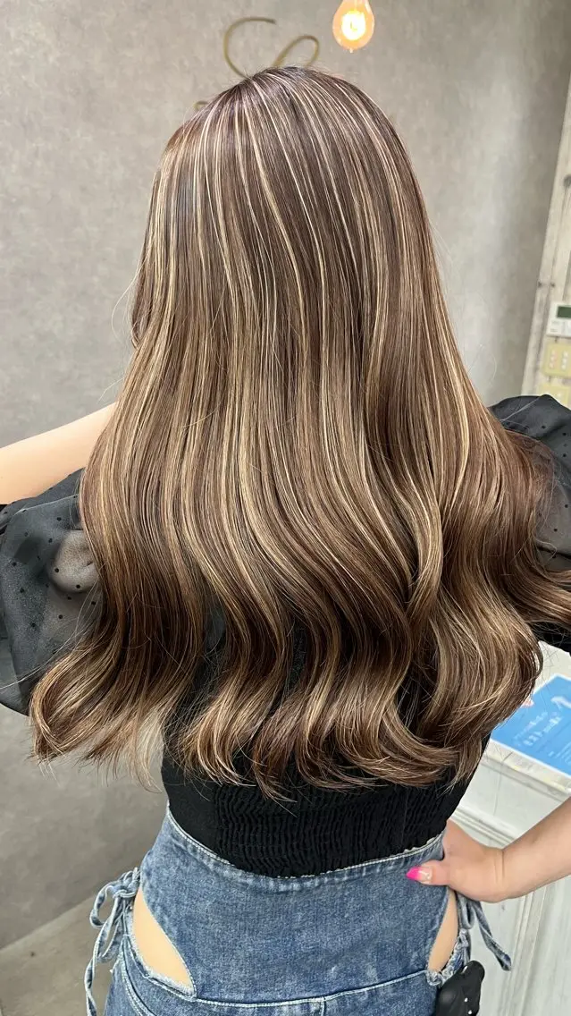 ロング ヘアカラー 中道 晶のヘアスタイル