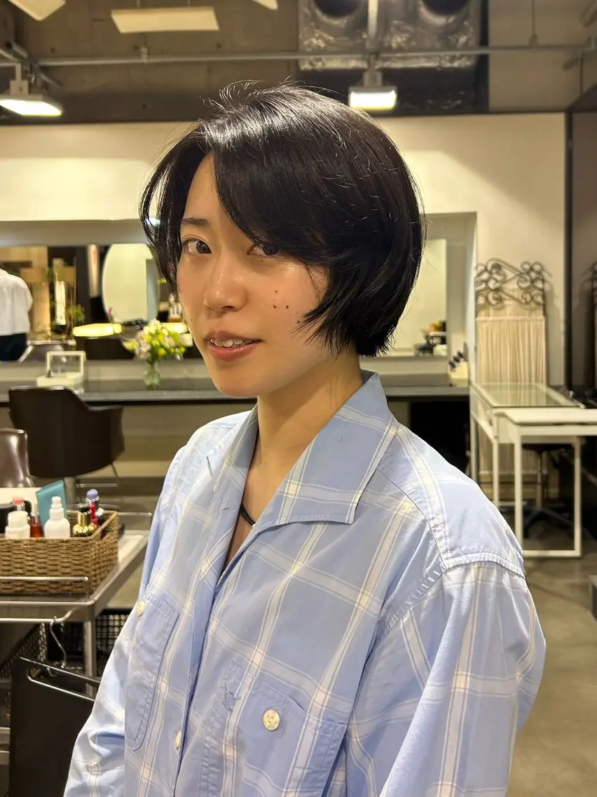 ショート カット ヘアカラー トリートメント NanaKo 表参道 レイヤー/ハッシュのヘアスタイル