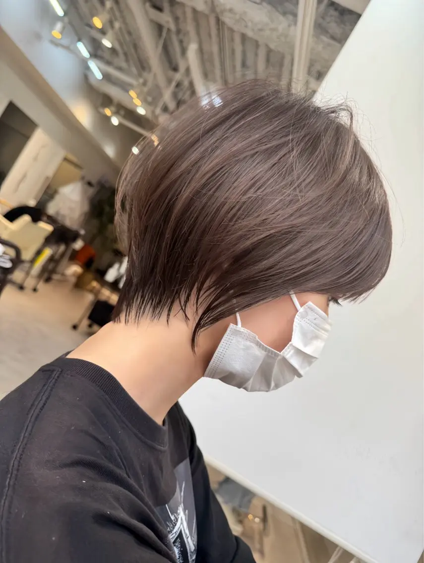ショート カラー ショートボブ ボブ ショートヘア 早稲田/ショート/ 髪質改善/艶カラーのヘアスタイル