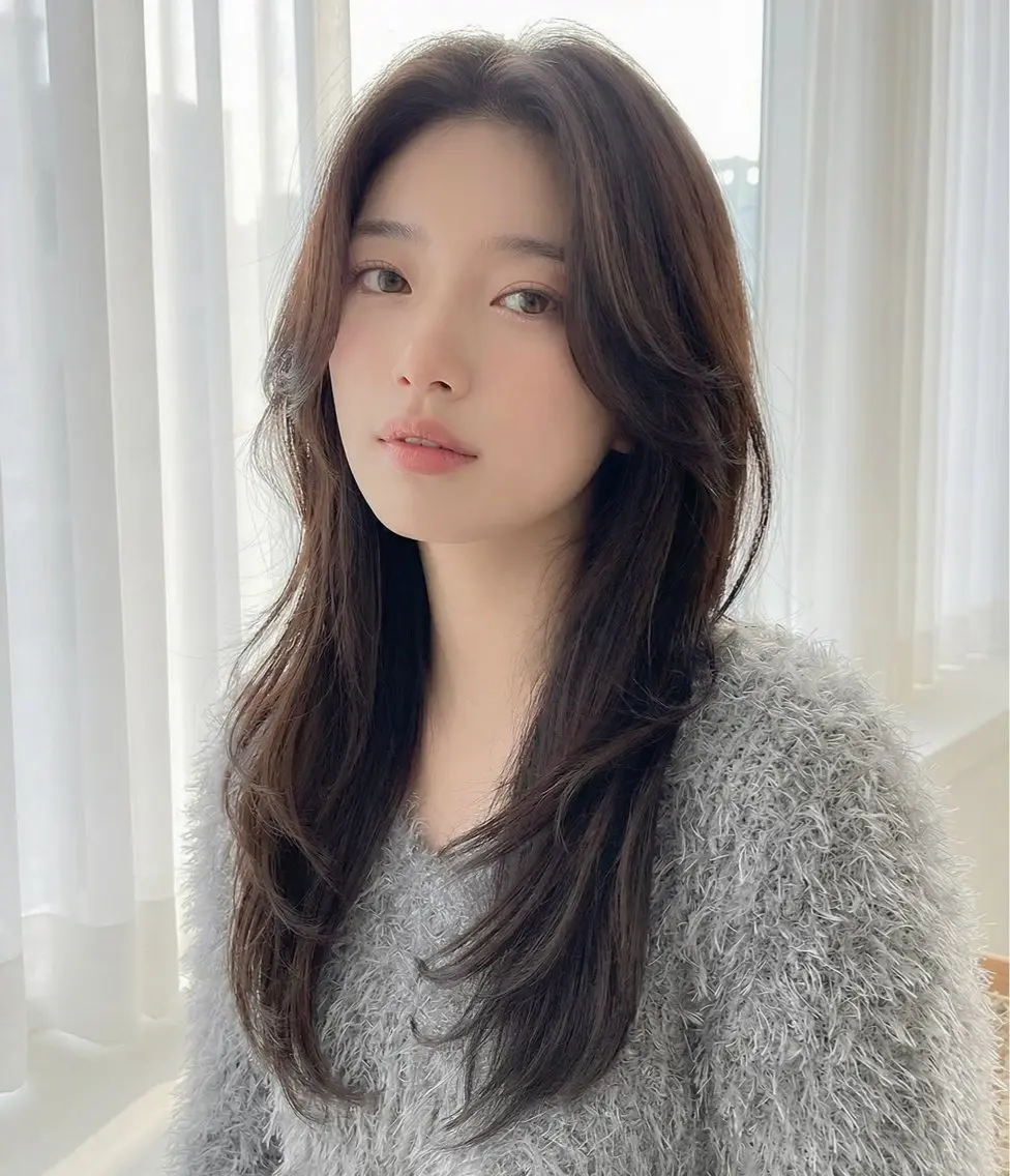 ロング レイヤーカット リベイルけんた モデル募集のヘアスタイル