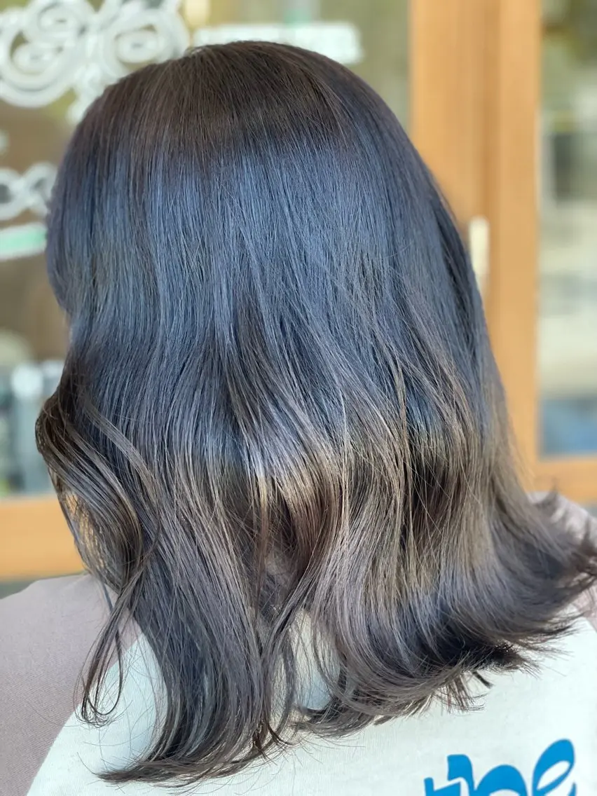 セミロング カラー アッシュ ベージュカラー Snaly カラー特化ページのヘアスタイル