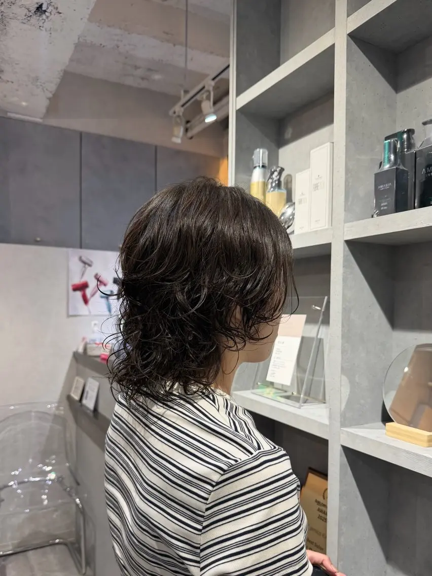 セミロング パーマ N°jemica 🫧REIKA🫧のヘアスタイル