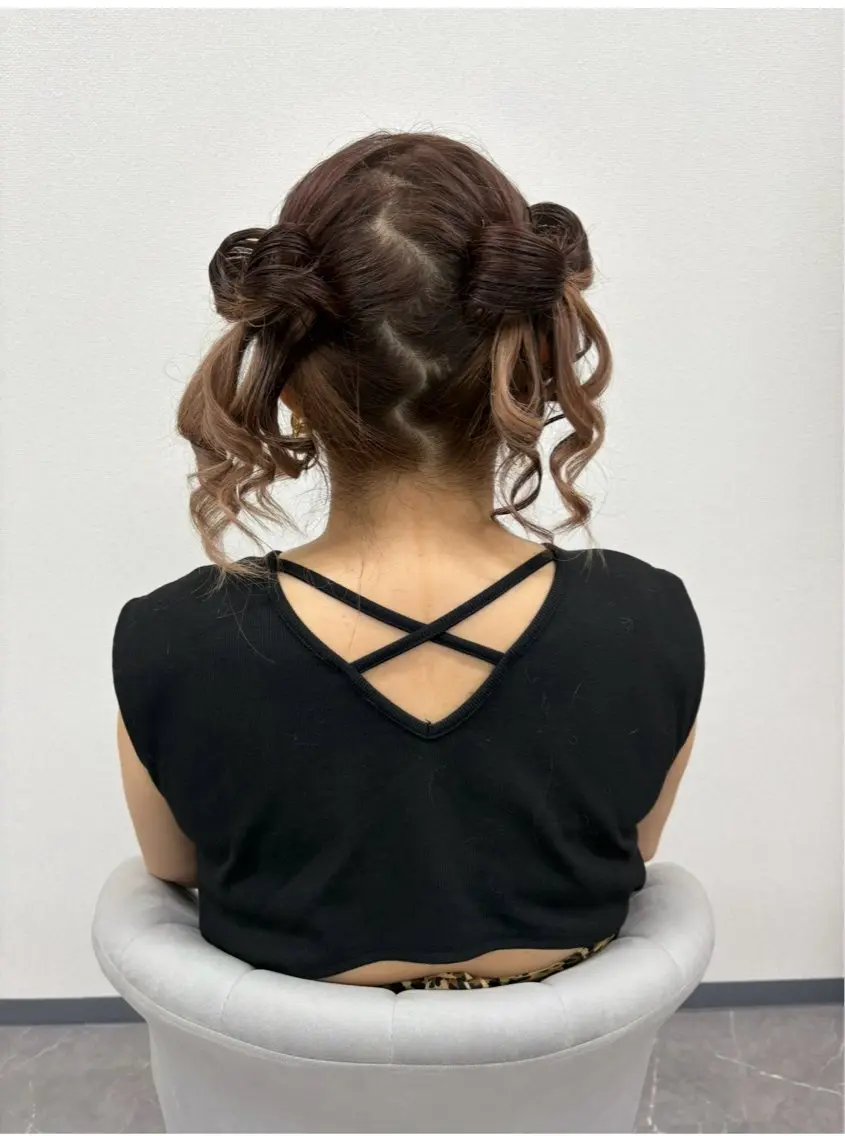 ✨️【リボンくらげヘアセット】✨️髪の毛でつくるリボンくらげヘアセット🎀の写真