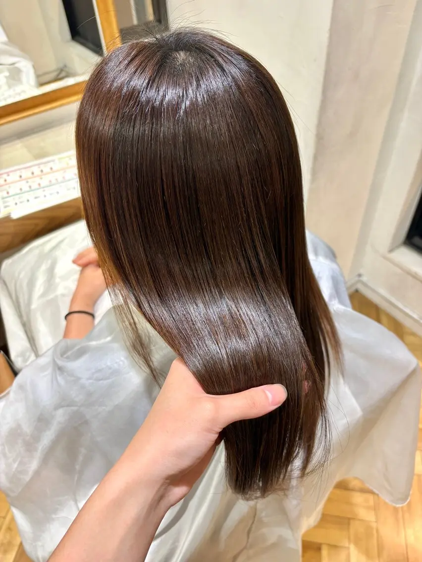 ロング 縮毛矯正 SAKURA 🍒⁎ .。❀ *のヘアスタイル