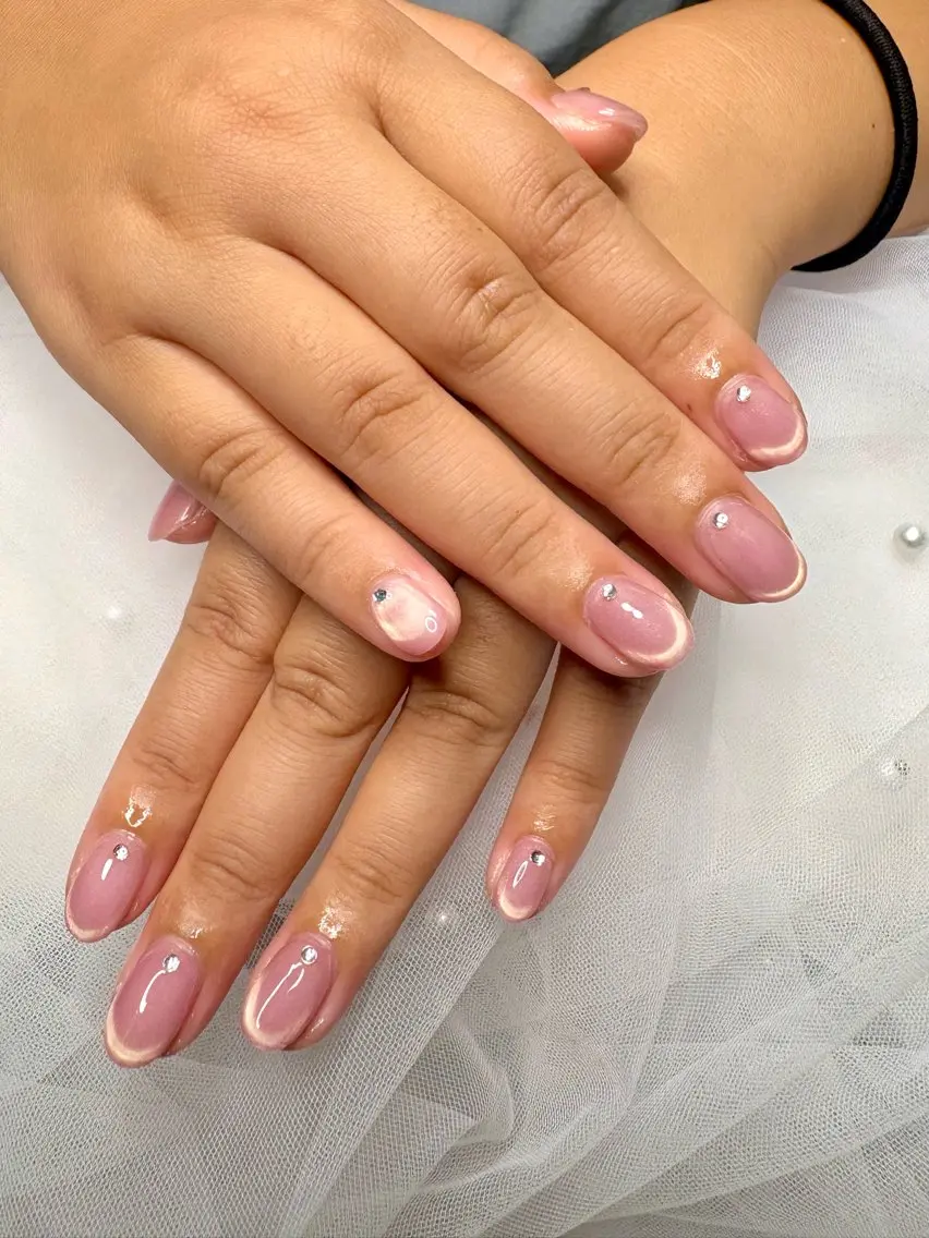 ネイル フレンチネイル マグネットネイル マグネットフレンチ ハンドネイル マグネット・定額専門 Mii Nailのネイルデザイン