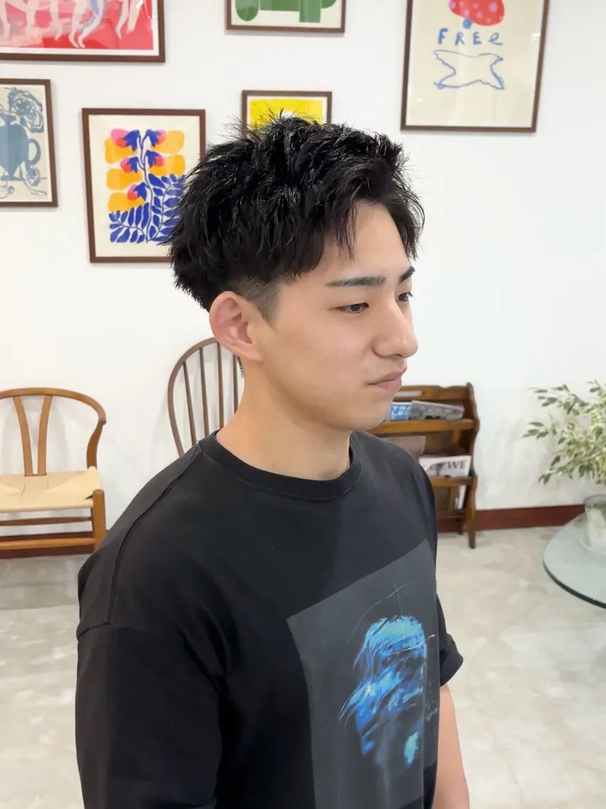 メンズ アップバング 中原 佑（店長）のヘアスタイル