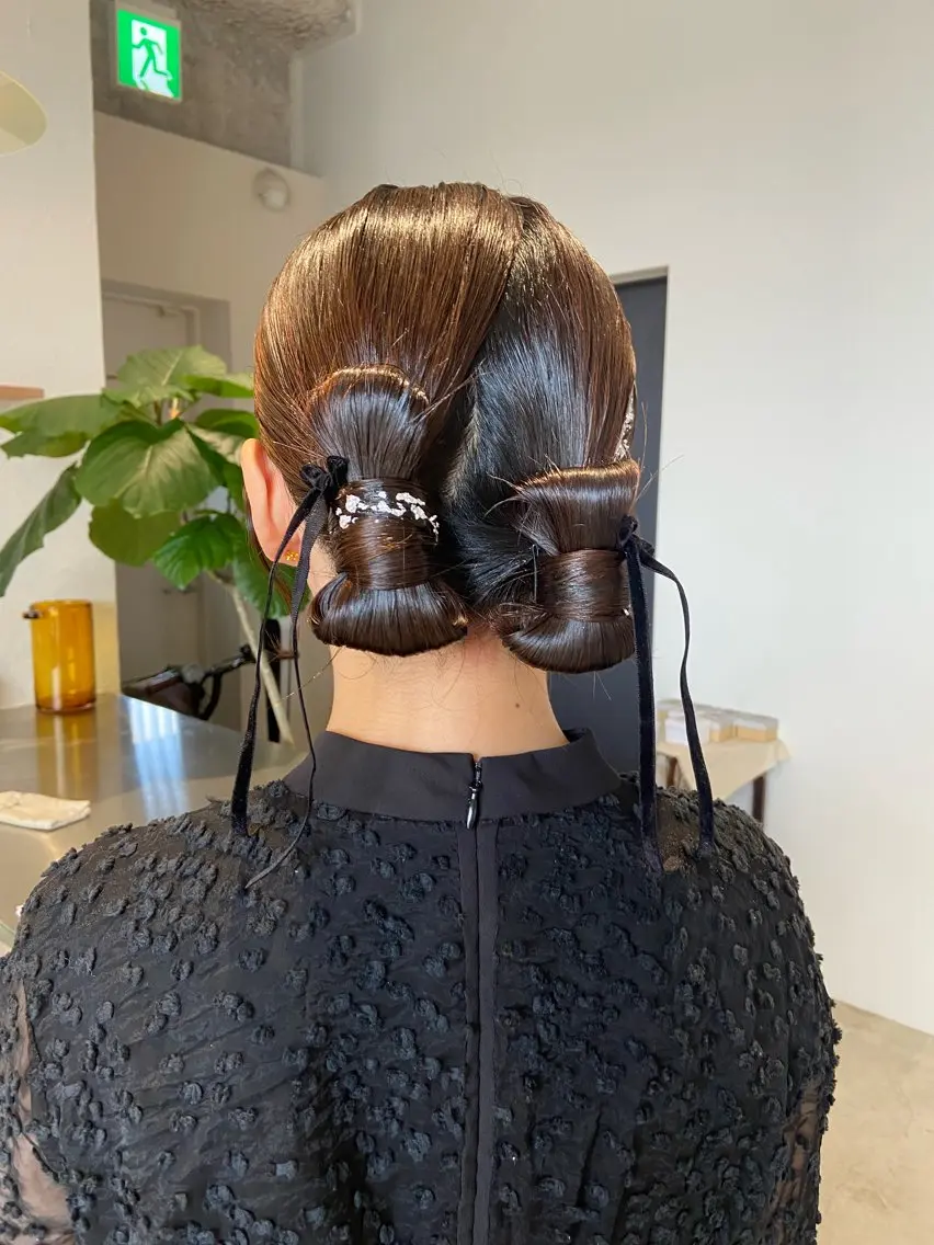 セミロング ヘアセット 石川 瑠琉のヘアスタイル