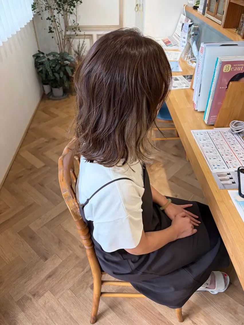 ミディアム カラー ヘアアレンジ merc.🎀 せのおのヘアスタイル