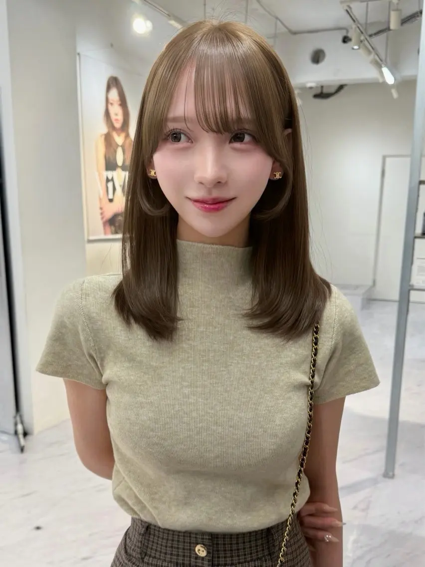 ロング カラー カット ヘアカラー トリートメント ヘアセット Rita/髪質改善/ ブリーチなしWカラーのヘアスタイル