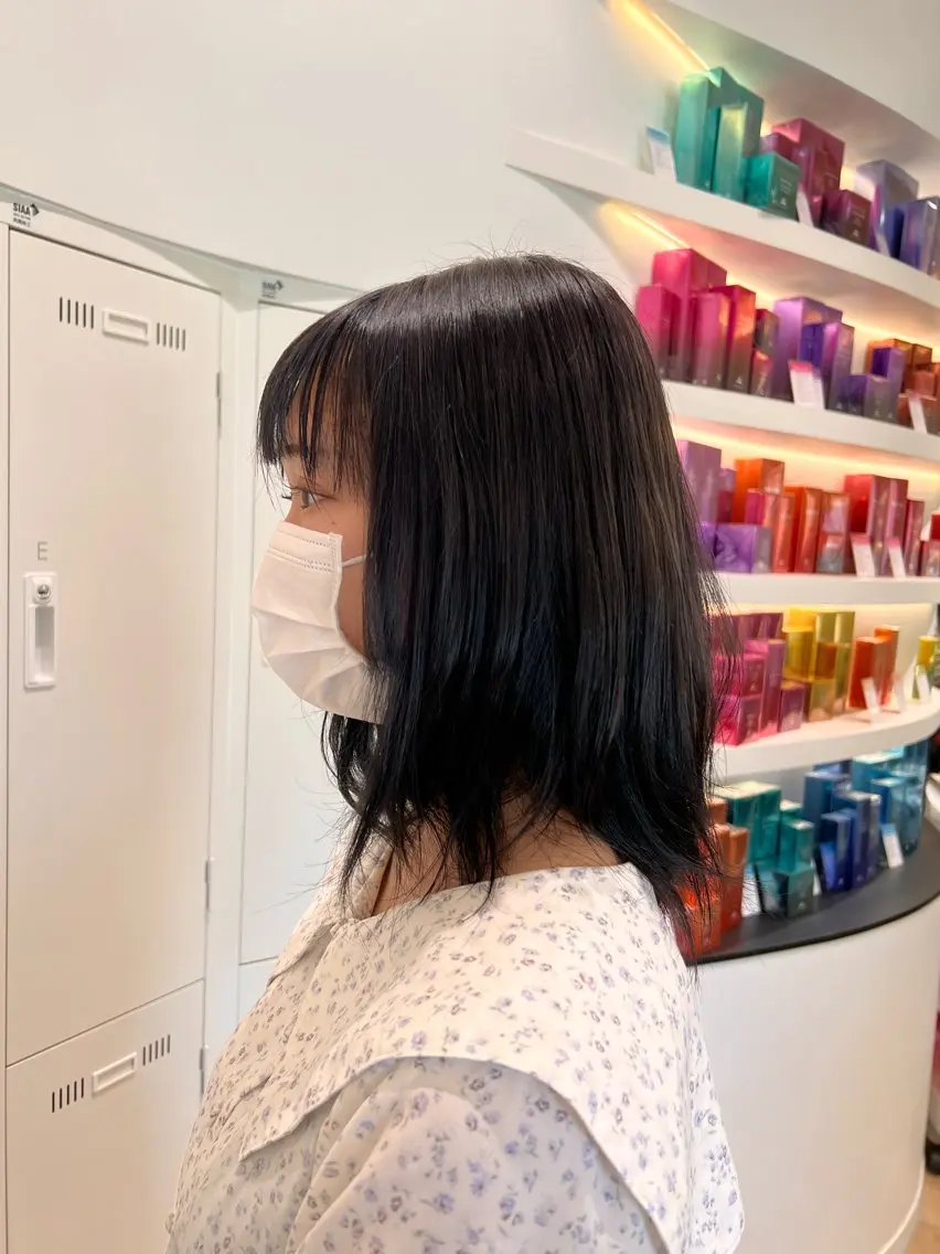 ミディアム Ashanti 有川のヘアスタイル