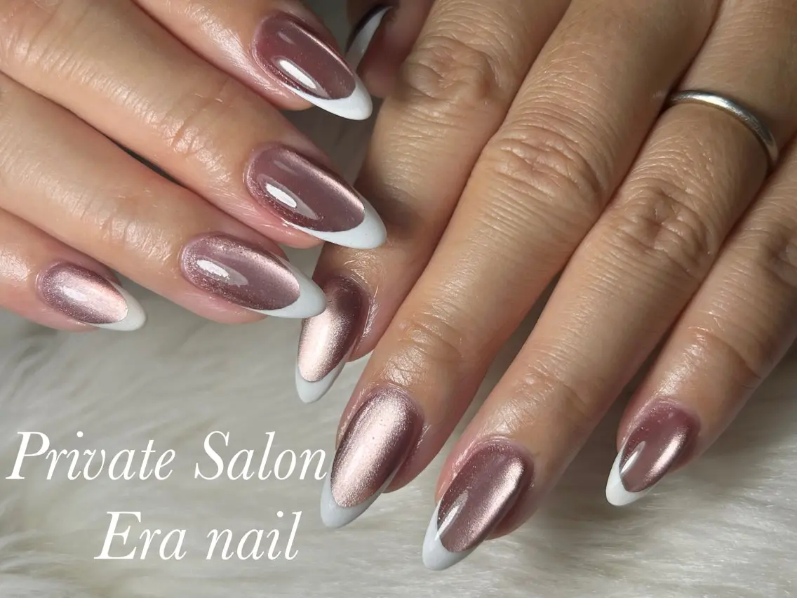 ネイル フレンチネイル マグネットネイル ハンドネイル Era nailのネイルデザイン