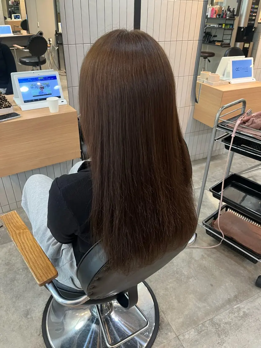セミロング カラー ブラウンカラー ヘアカラー 西 こゆきのヘアスタイル