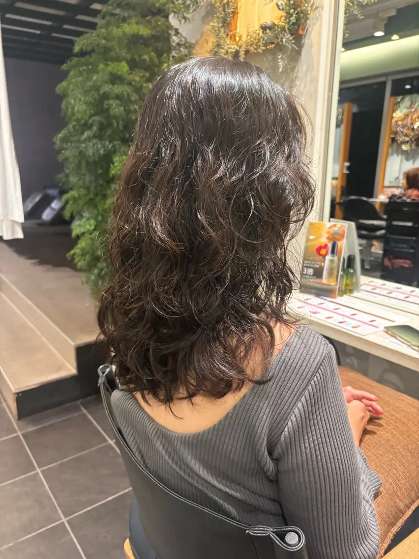 ロング パーマ オーガニックカラー/ 表参道/ルカのヘアスタイル