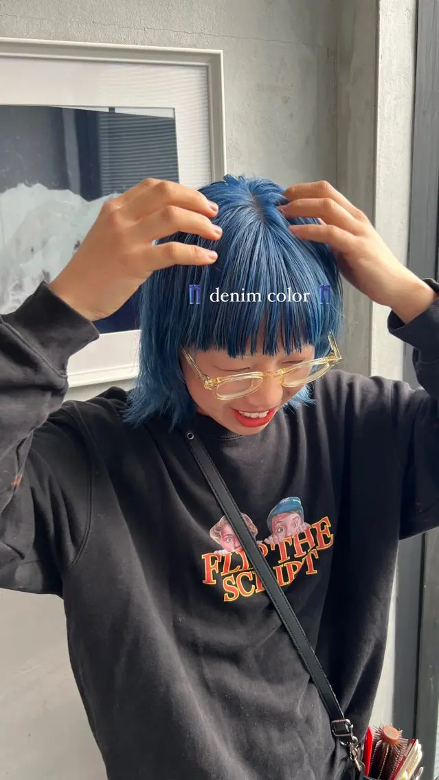 ミディアム カラー ブリーチ Ryo リョウのヘアスタイル