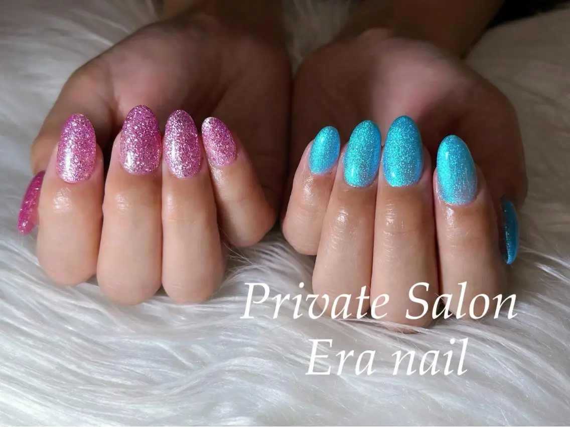 ネイル ラメ(グリッター) ワンカラーネイル スカルプネイル Era nailのネイルデザイン