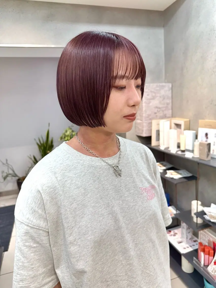 ミディアム カット トリートメント 骨格診断で絶対可愛い ✨丸みショート✨凌弥のヘアスタイル