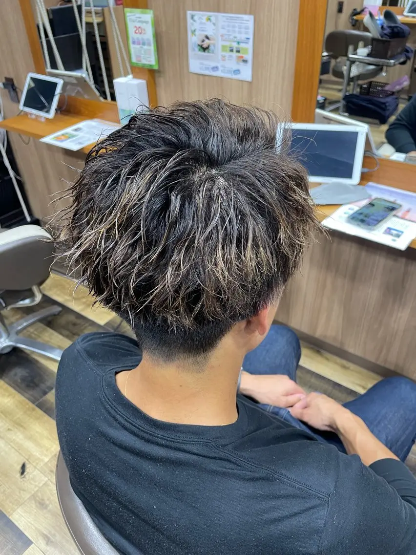 ショート パーマ メンズ カット パーマ 山際勇策 /岐阜美容師のヘアスタイル