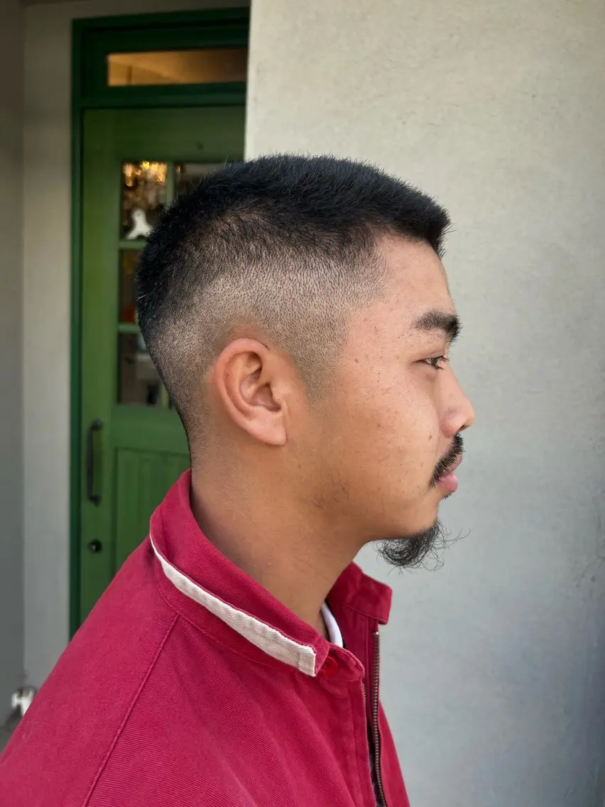 ショート メンズ フェードカット SHION men's permのヘアスタイル