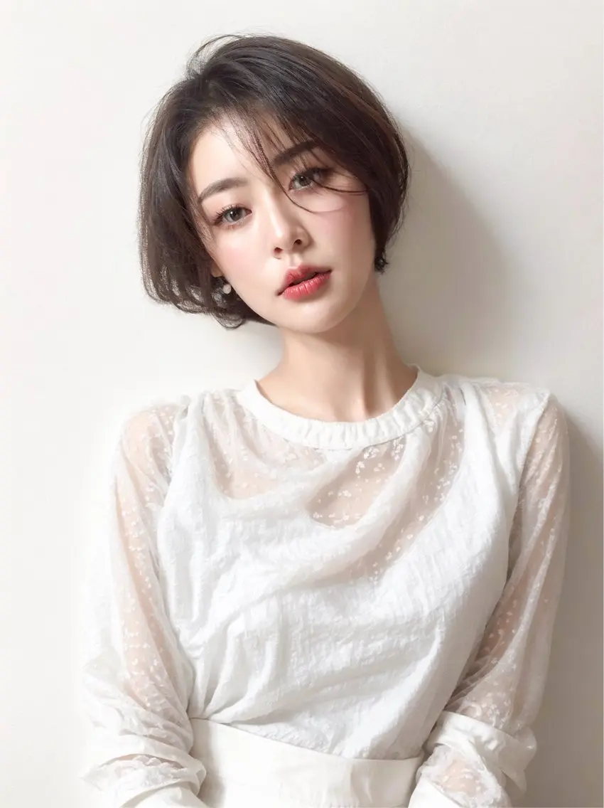 ショート カラー ショートボブ ブリーチ ケアブリーチ 透明感カラー グレージュ カット ヘアカラー トリートメント AnFye forprcoのヘアスタイル