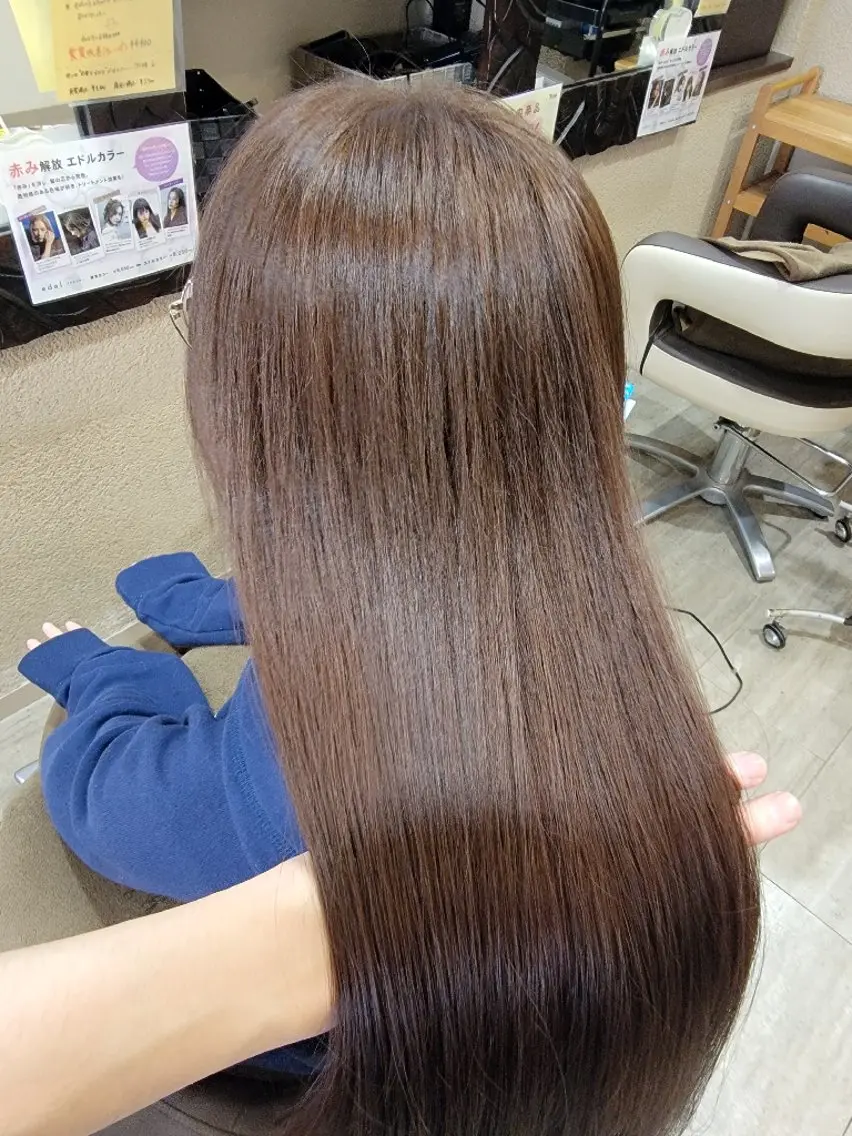 カラー ブリーチ ブラウンカラー 透明感カラー ダブルカラー ブリーチなしカラー カット ヘアカラー 山田 周のヘアスタイル