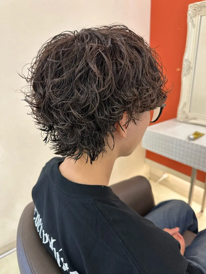 ショート パーマ メンズ メンズパーマ 三宅 壱輝のヘアスタイル
