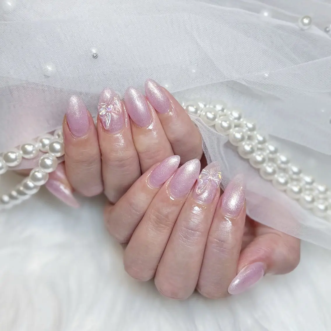 ネイル ラメ(グリッター) ワンカラーネイル 🎀 Harukaのネイルデザイン