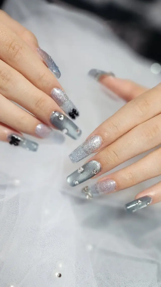 ネイル アートネイル 長さ出し eightyfour nail💚白石のネイルデザイン