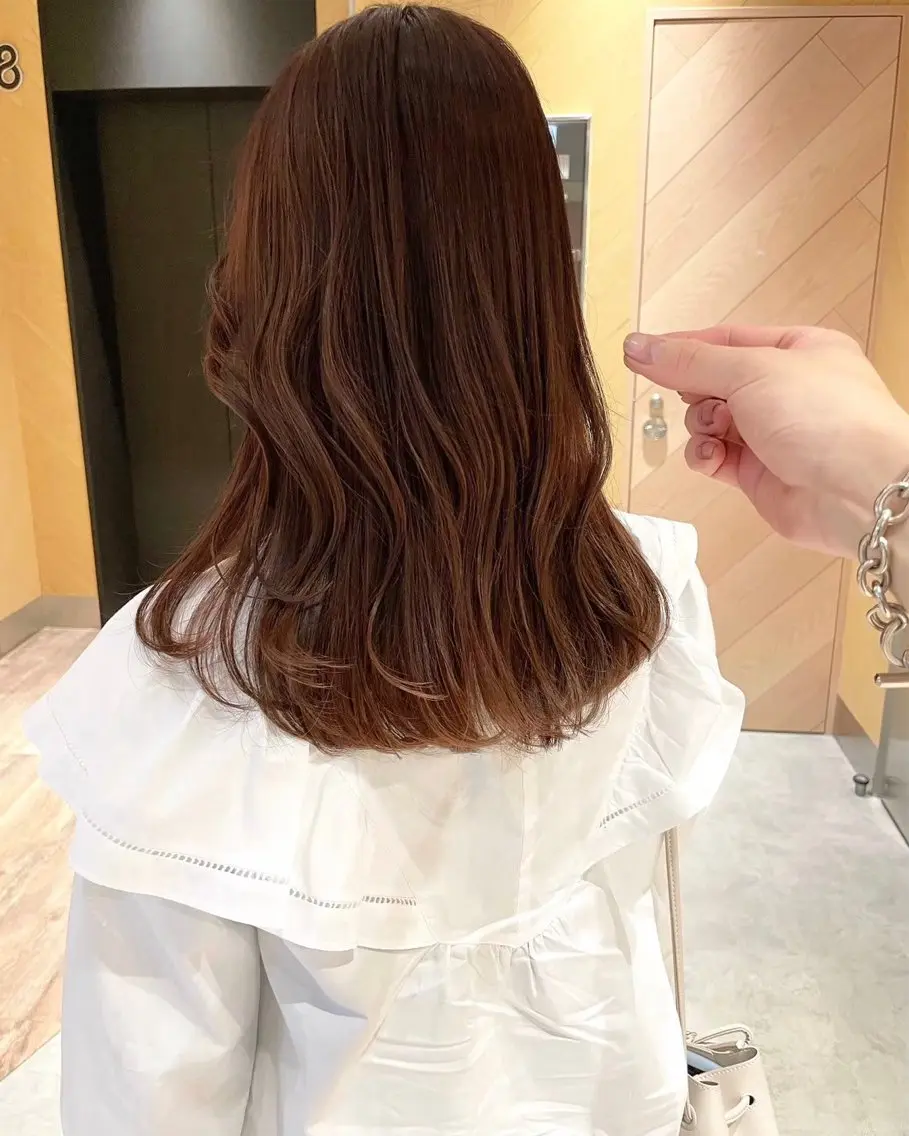 セミロング カラー ヘアカラー トリートメント 🌬️attrait 髪質改善/個室サロンのヘアスタイル