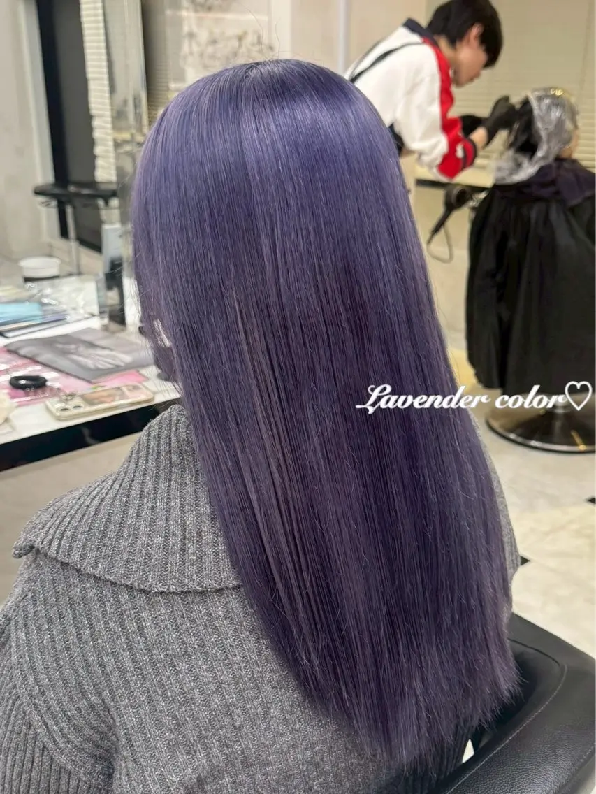 セミロング カラー 韓国系ハイトーン🎀 Nanami🫧のヘアスタイル